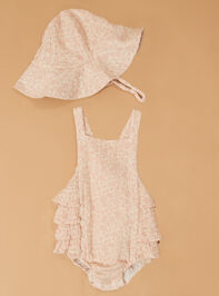 Harper Floral Sunsuit with Hat - TULLABEE