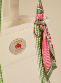 Fresh Strawberries Canvas Tote Bag Detail 3 - TULLABEE