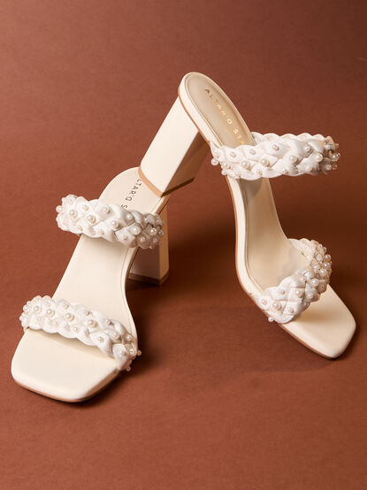 Carla Braided Pearl Heels - TULLABEE