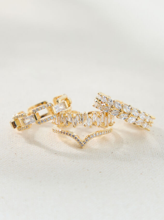 Crystal Glitz Ring Set - TULLABEE