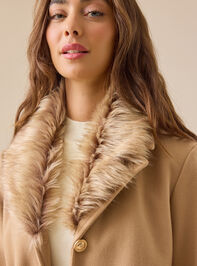 Freyda Faux Fur Collar Jacket Detail 3 - TULLABEE