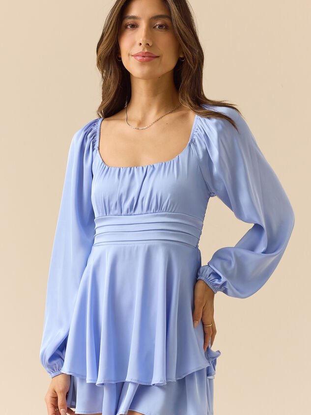 Elizabeth Satin Long Sleeve Romper - TULLABEE