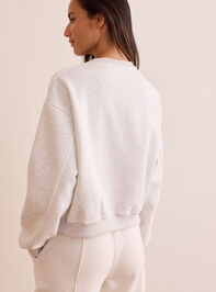 In Bow Motion Embroidered Cropped Pullover Detail 5 - TULLABEE