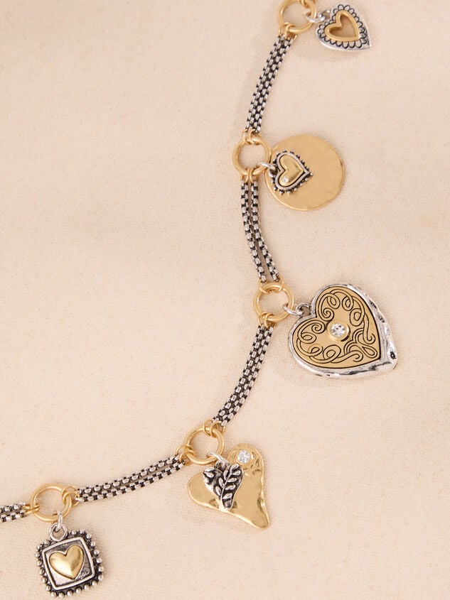 Hammered Charm Dangle Necklace - TULLABEE