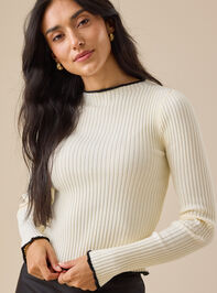 Loren Ribbed Mock-Neck Top - TULLABEE