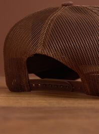 Pumpkin Spice Trucker Hat Detail 3 - TULLABEE