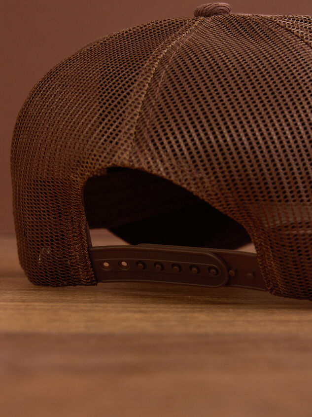 Pumpkin Spice Trucker Hat Detail 3 - TULLABEE