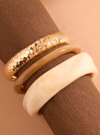 Statement Resin Bangle Set Detail 2 - TULLABEE