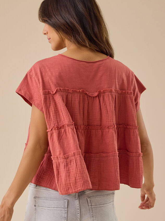 Rebecca Tiered Babydoll Top Detail 4 - TULLABEE