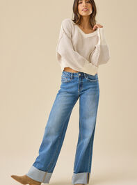 Ophelia Cropped Matte Chenille Sweater Detail 2 - TULLABEE