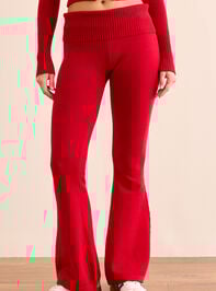 Serene Sprint Foldover Flare Pant Detail 3 - TULLABEE