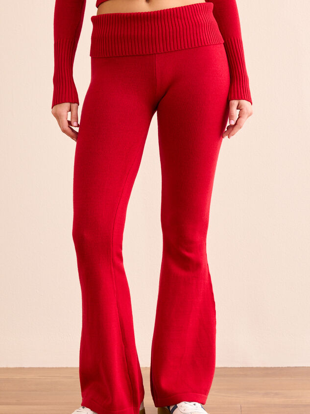 Serene Sprint Foldover Flare Pant Detail 3 - TULLABEE