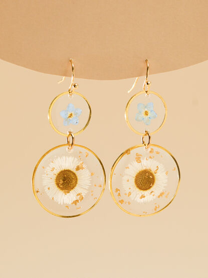 Pressed Petal Dangle Earring - TULLABEE