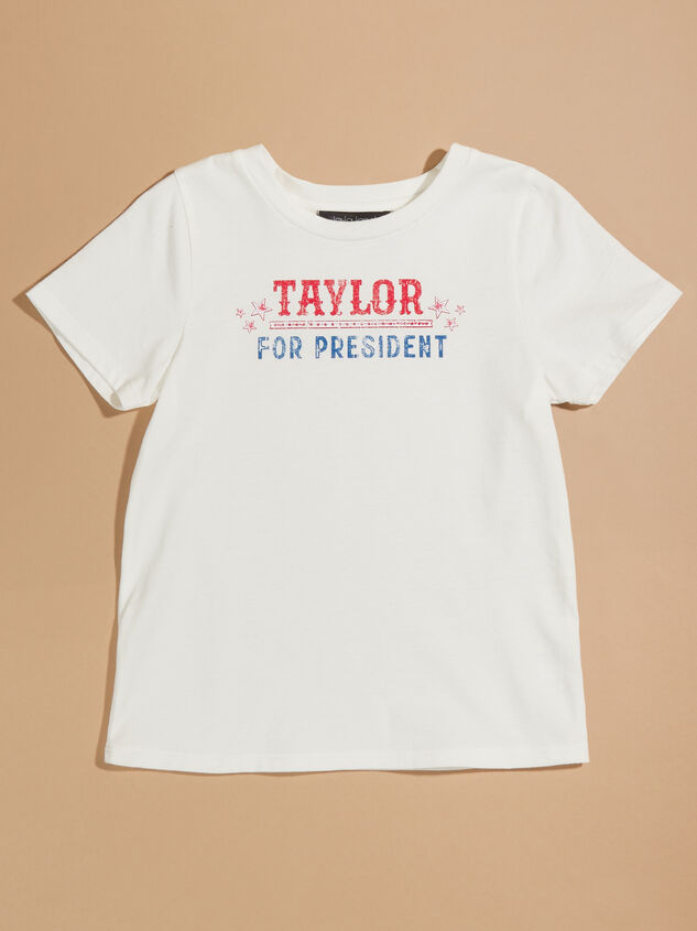 Taylor For President Graphic Tee Detail 2 - TULLABEE