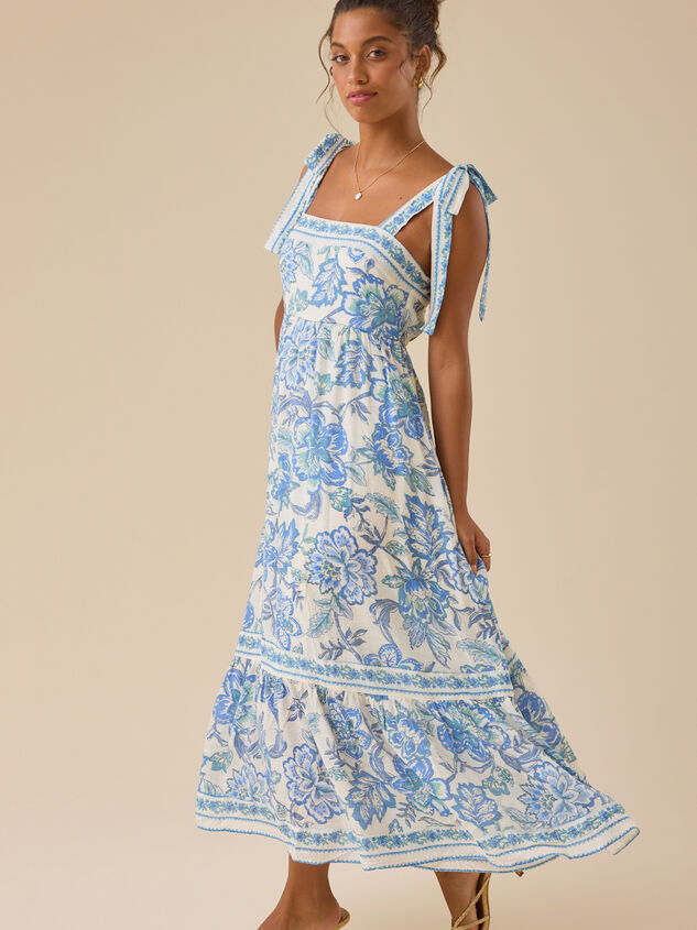 Sasha Floral Maxi Dress Detail 4 - TULLABEE