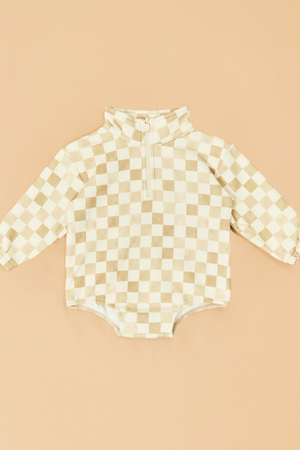 Logan Checkered Quarter-Zip Bubble - Altar'd State - 