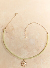 Sun Pendant Necklace Detail 2 - TULLABEE