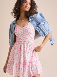 Pixie Floral Mini Dress Detail 2 - TULLABEE