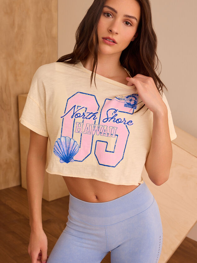 North Shore Hawaii Crop Tee Detail 2 - TULLABEE