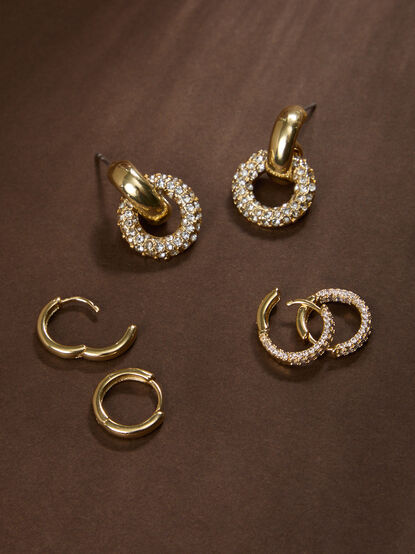 18K Gold Doorknocker Earring Set - TULLABEE