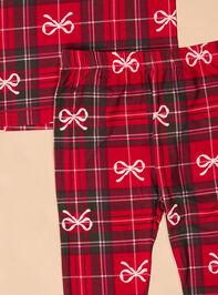 Hadley Bow Plaid Lounge Set Detail 5 - TULLABEE