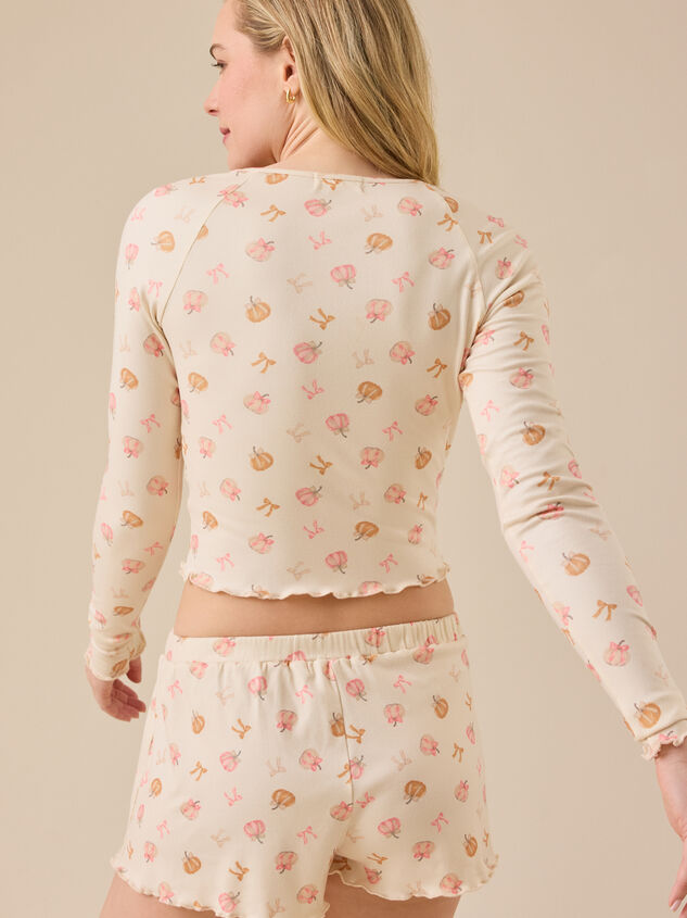 Lia Pumpkin Sleep Top Detail 4 - TULLABEE