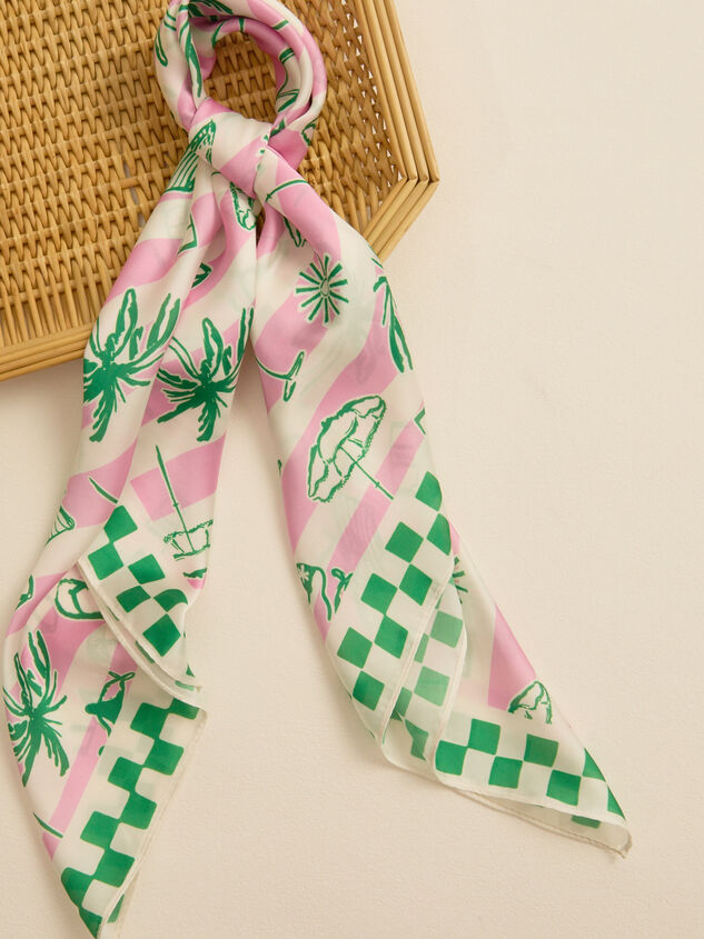 Beach Icon Silk Scarf Detail 3 - TULLABEE