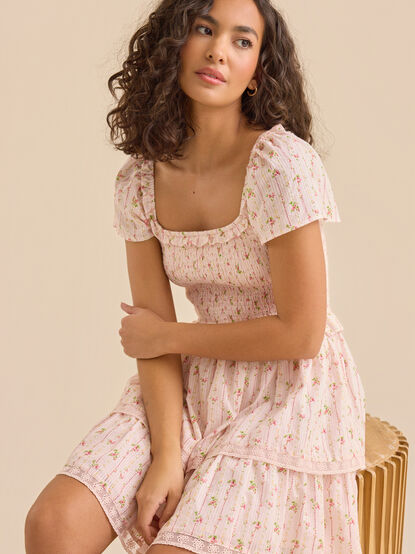 Cardi Floral Mini Dress - TULLABEE