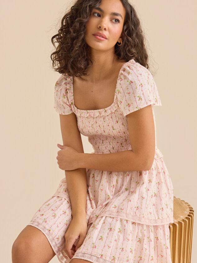 Cardi Floral Mini Dress - TULLABEE