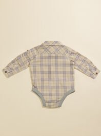 Jasper Plaid Romper by Me + Henry Detail 2 - TULLABEE