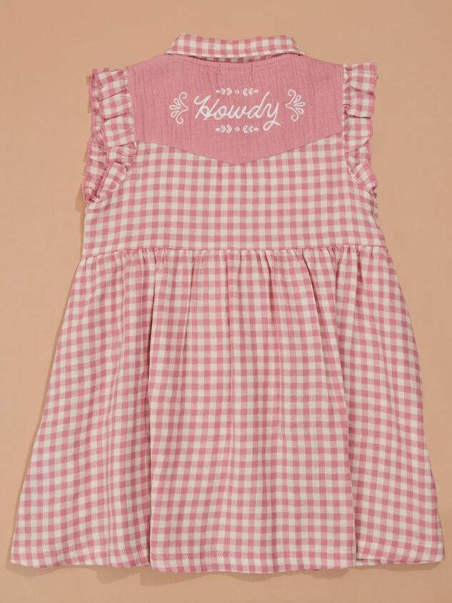Wendy Western Baby Plaid Dress Detail 2 - TULLABEE
