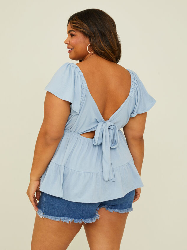 Polly Tiered Babydoll Top Detail 4 - TULLABEE