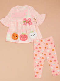 Little Pumpkin Dress and Legging Set Detail 2 - TULLABEE