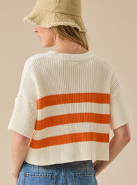 Ricki Striped Boxy Sweater Detail 4 - TULLABEE