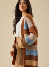 Cher Striped Cardigan Detail 4 - TULLABEE