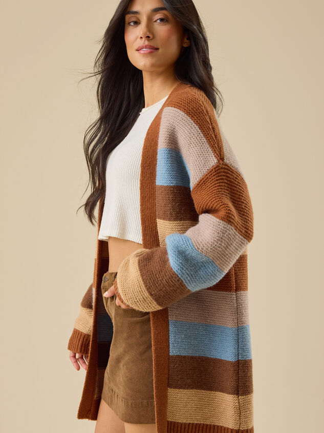 Cher Striped Cardigan Detail 4 - TULLABEE