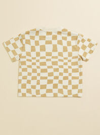 Rhett Baby Checkered Tee by Rylee + Cru Detail 2 - TULLABEE