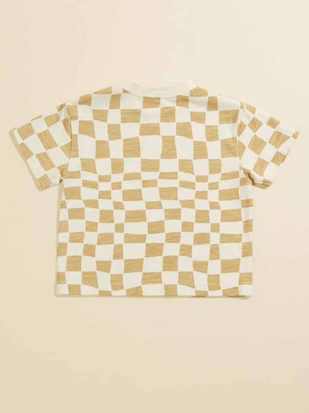 Rhett Baby Checkered Tee by Rylee + Cru Detail 2 - TULLABEE