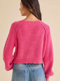 Peyton Cable Knit Sweater Detail 4 - TULLABEE