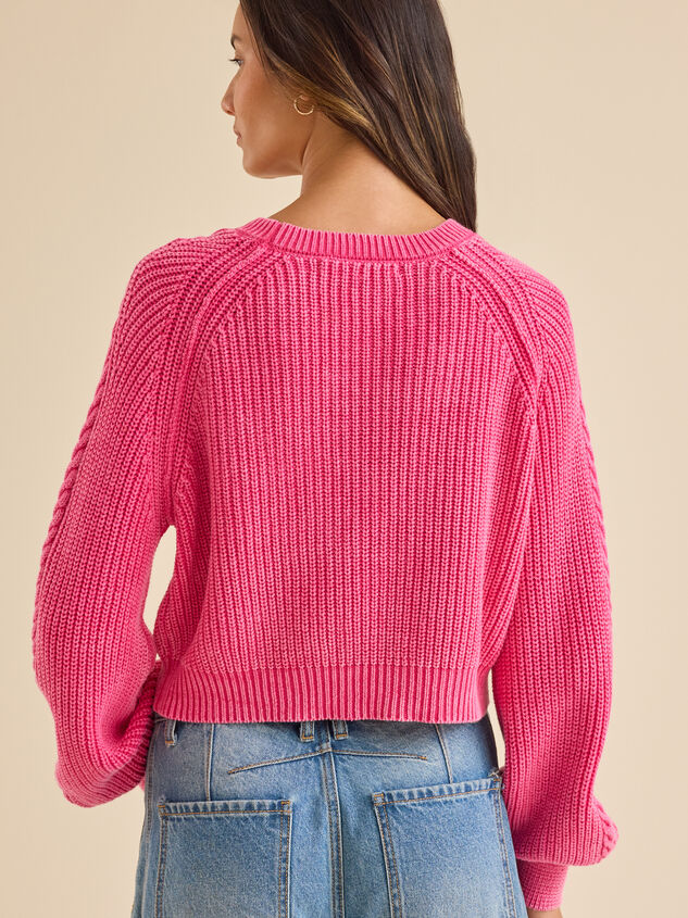 Peyton Cable Knit Sweater Detail 4 - TULLABEE
