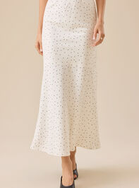Frankie Polka Dot Midi Skirt Detail 2 - TULLABEE