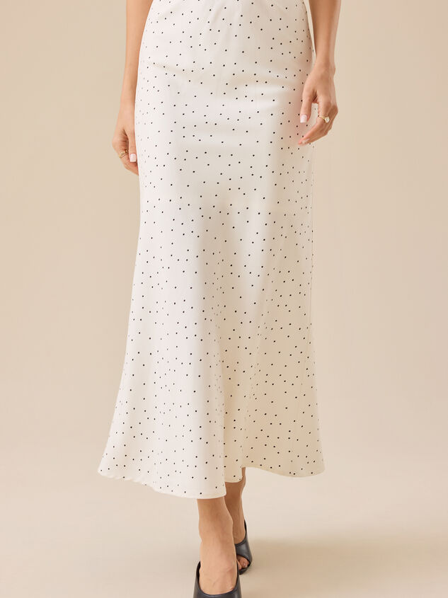 Frankie Polka Dot Midi Skirt Detail 2 - TULLABEE