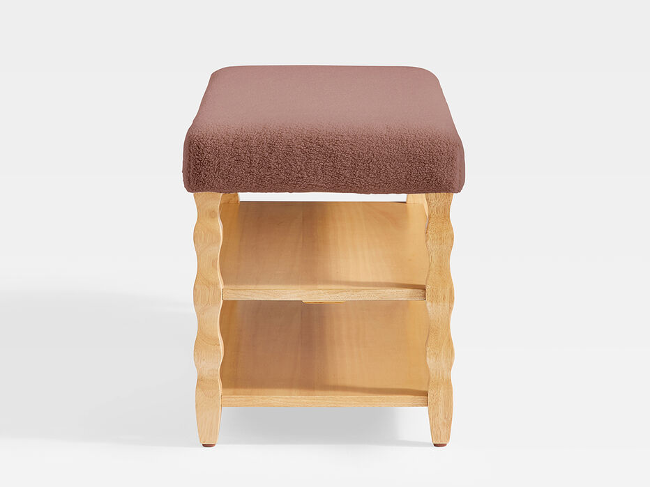 Hudson Upholstered & Wood Storage Bench - TULLABEE - 