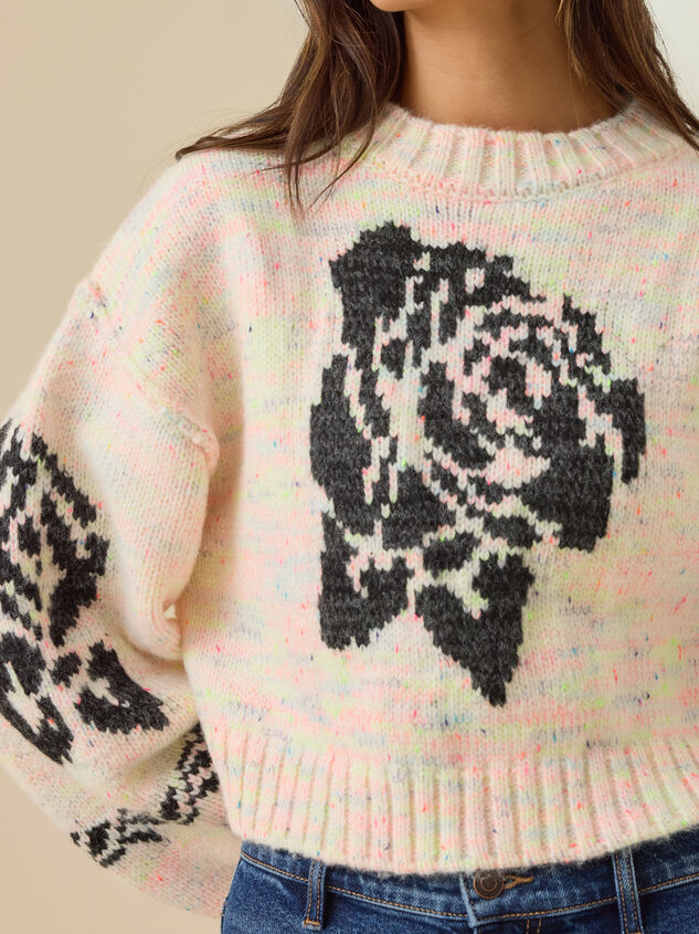 Selina Rose Stitched Sweater Detail 2 - TULLABEE