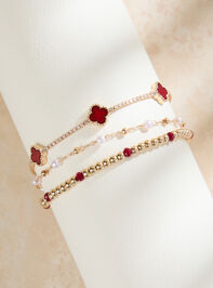 Dainty Clover Bracelet Set - TULLABEE