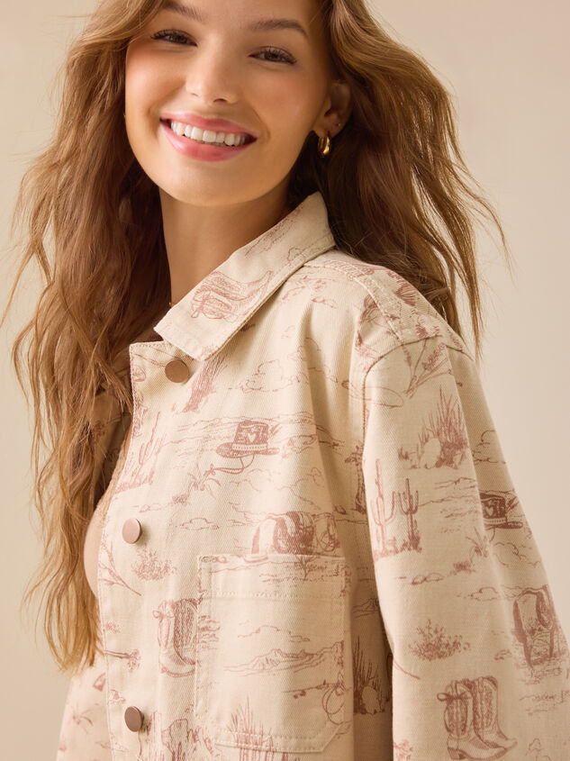 Cassidy Western Denim Jacket Detail 5 - TULLABEE