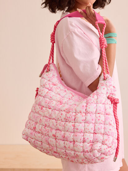 Rope And Bloom Quilted Shoulder Bag - TULLABEE