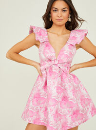 Ashley Jacquard Mini Dress Detail 3 - TULLABEE