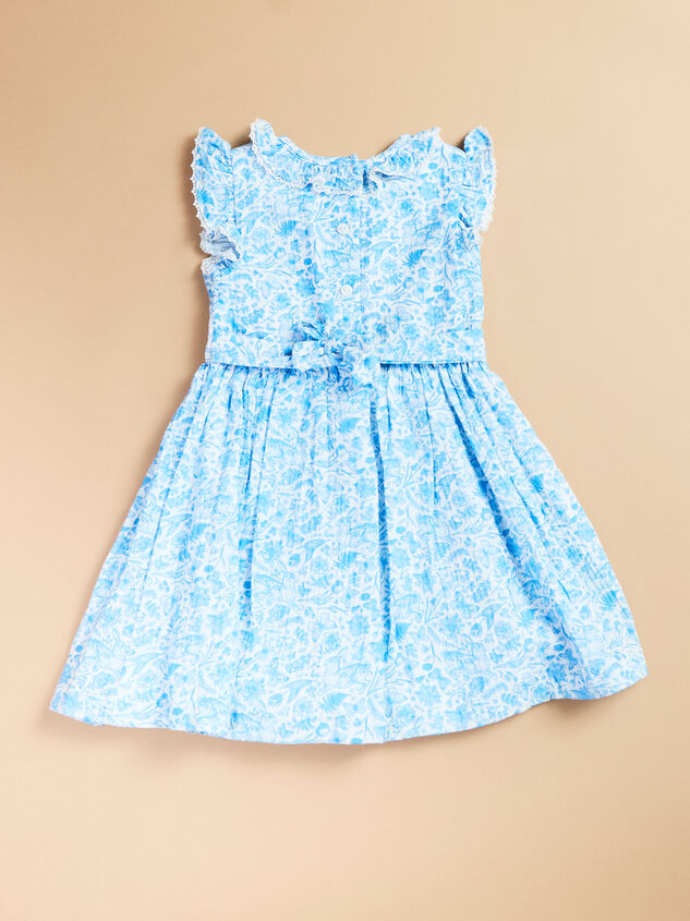 Lydia Floral Smocked Toddler Dress Detail 3 - TULLABEE