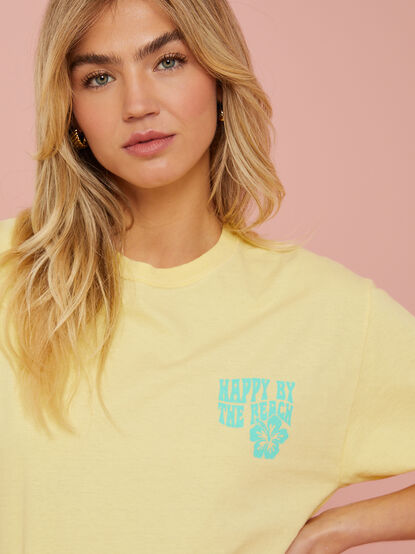 Happy By The Beach Graphic Tee - TULLABEE